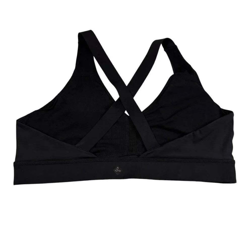 Prana Black Wireless Sports Bra with No Padding Women's Size XL